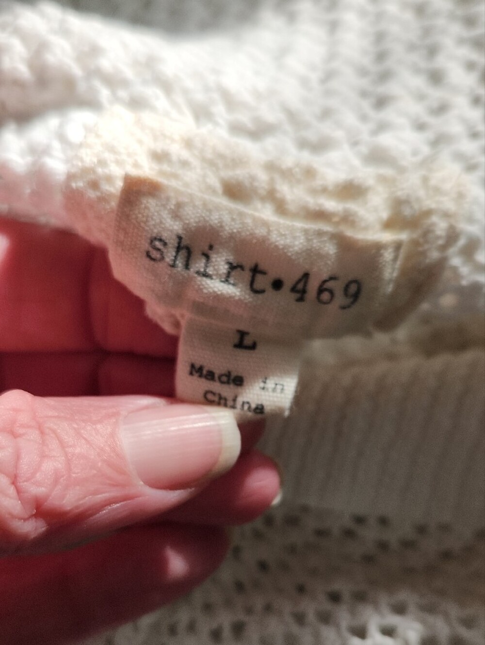 Knit V-Neck Hooded Sweater in Cream - Picture 3 of 3